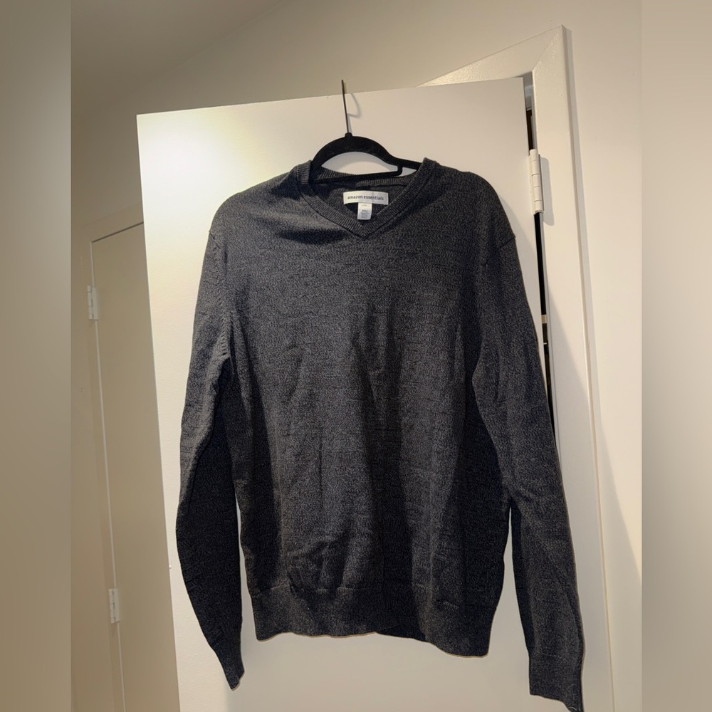 Men's Black V-Neck Sweater